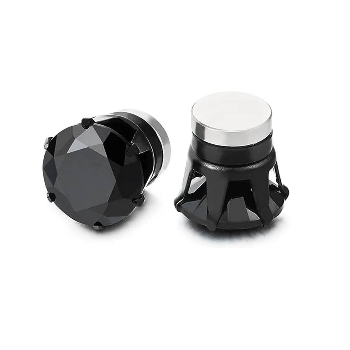 Magnetic Zircon Clip Stud Earrings – Non-Piercing Unisex (1/3/6 Pairs)