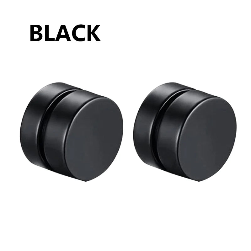 Magnetic Zircon Clip Stud Earrings – Non-Piercing Unisex (1/3/6 Pairs)