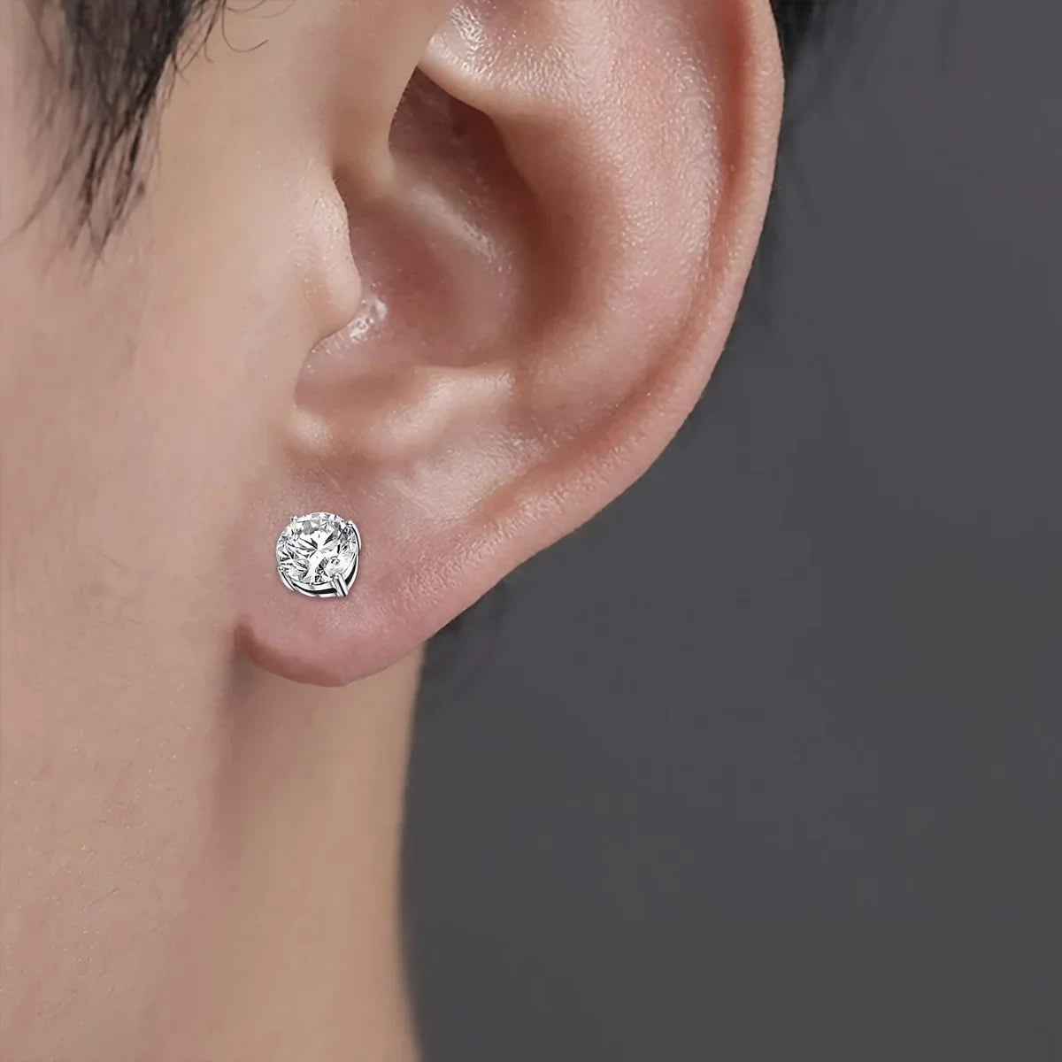 Magnetic Clip Zircon Earrings – Non-Piercing Unisex Studs