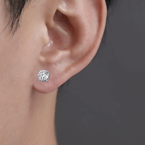 Magnetic Clip Zircon Earrings – Non-Piercing Unisex Studs