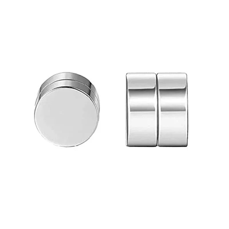 Magnetic Clip Zircon Earrings – Non-Piercing Unisex Studs