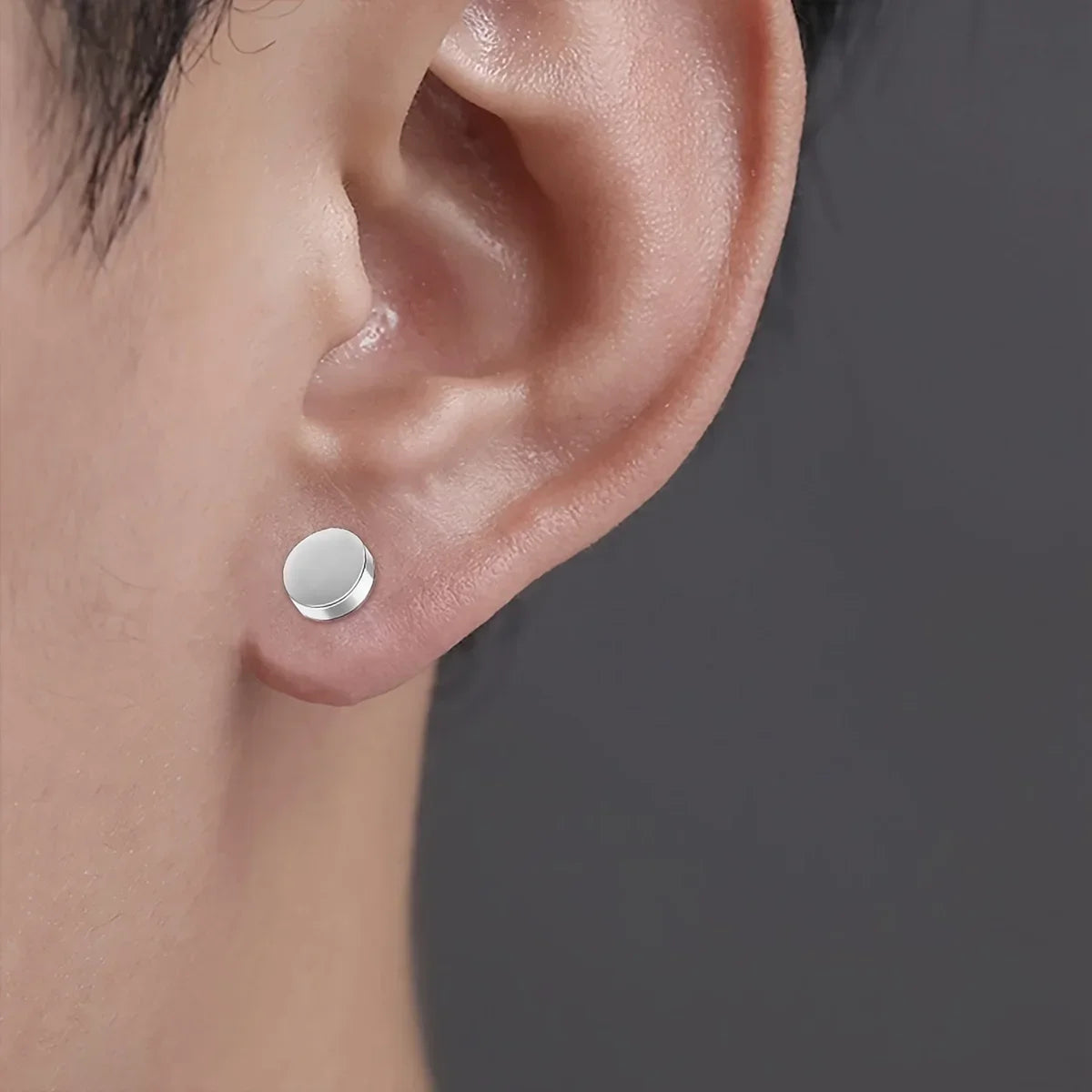 Magnetic Clip Zircon Earrings – Non-Piercing Unisex Studs